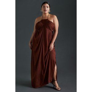 Anthropologie Tie-Back Halter Maxi Dress 2X